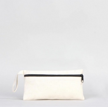 Natural Canvas Pencil Case - Handmade Eco-Friendly Utility Pouch