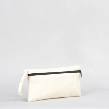 Natural Canvas Pencil Case - Handmade Eco-Friendly Utility Pouch