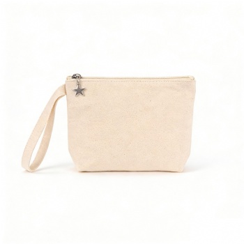 Heavy Duty Canvas Utility Pouch - 12oz Unbleached Tool Bag with Star Zipper