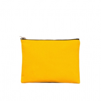 Yellow Heavy Duty Twill Makeup Clutch - 12oz Canvas Utility Pouch