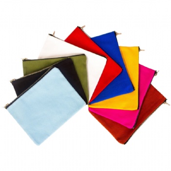 Yellow Heavy Duty Twill Makeup Clutch - 12oz Canvas Utility Pouch